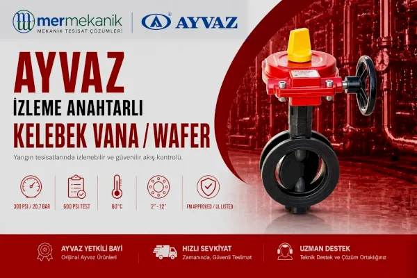 Ayvaz İzleme Anahtarlı Kelebek Vana Wafer